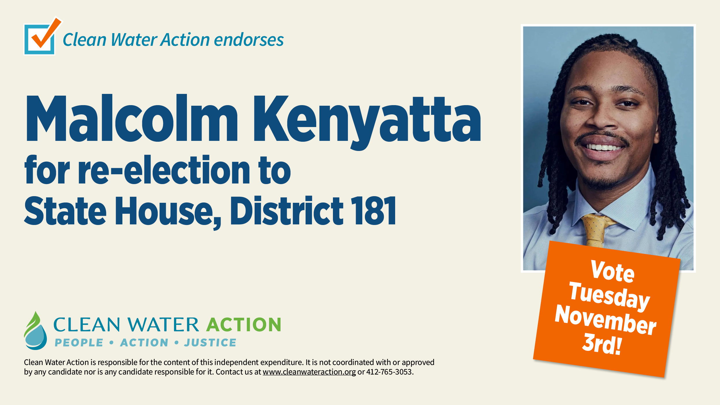 Malcolm Kenyatta, State House, Dist 181 
