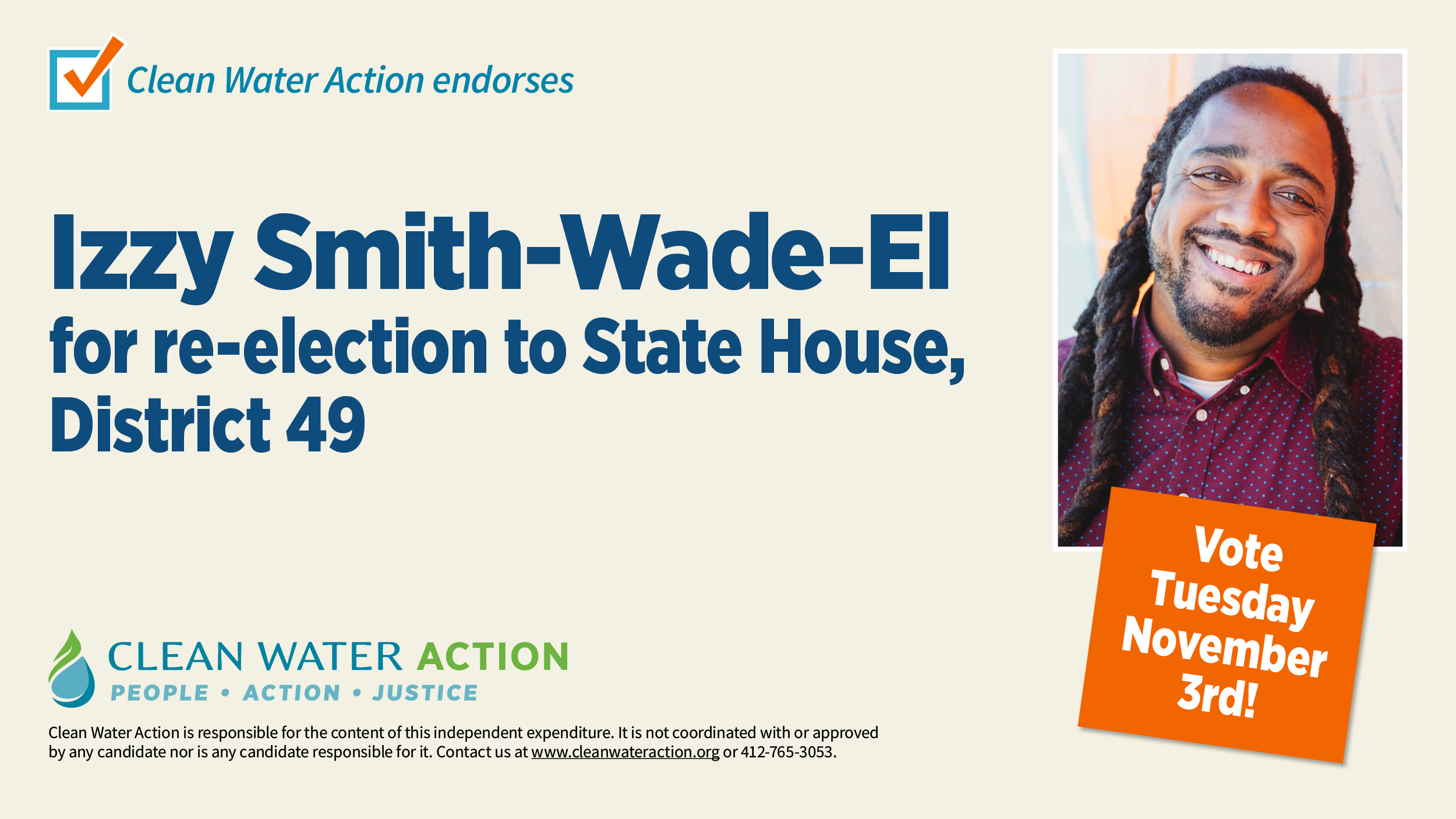 Izzy Smith-Wade-El for District 49