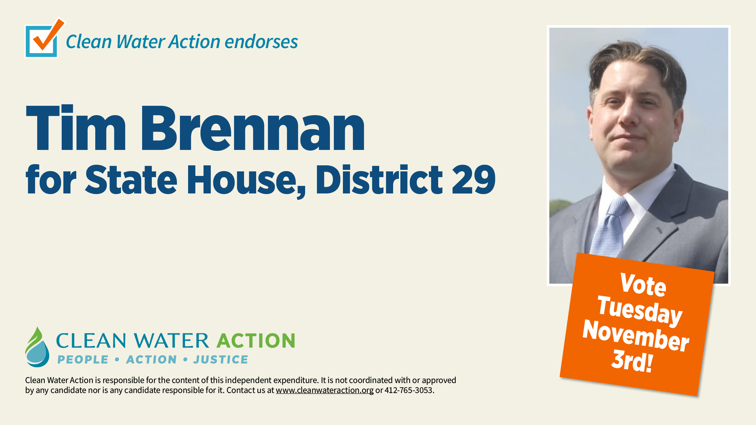 Tim Brennan, State House, Dist 29