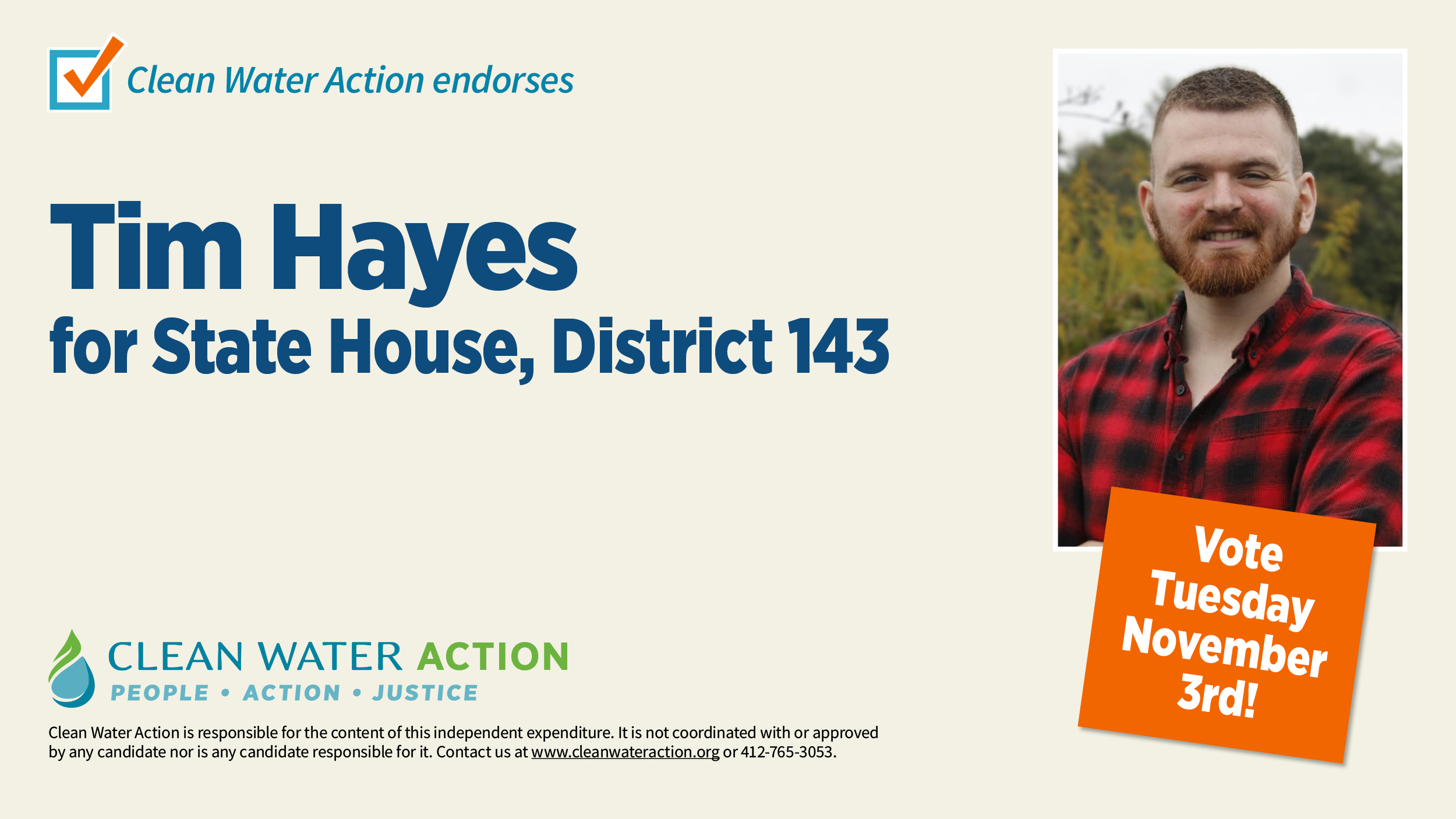 Tim Hayes, State House, Dist 143